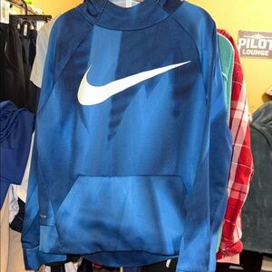 Nike Royal Blue Hoodie with White Logo Youth size L